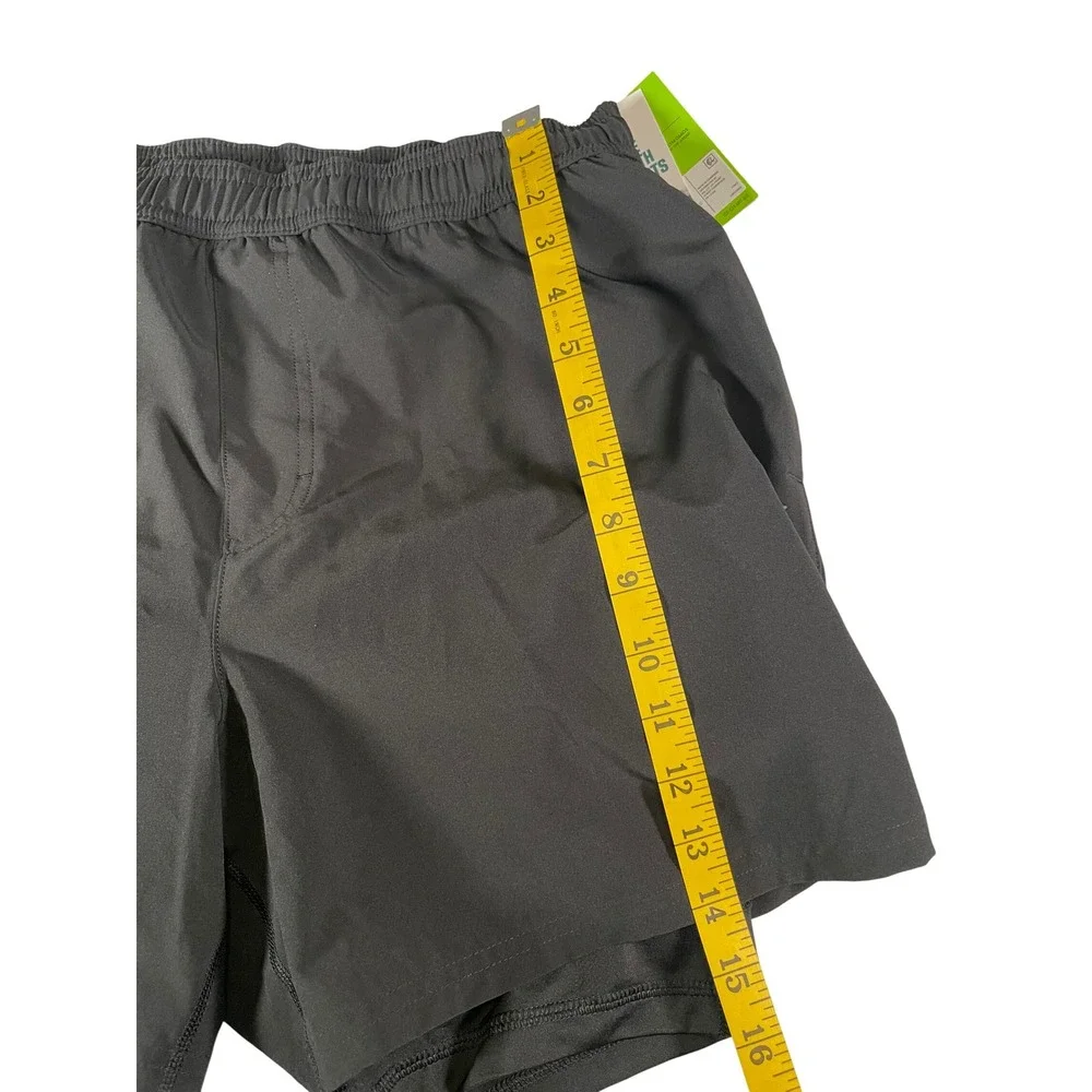 DSG Agility 2-in-1 Running Shorts Mens Large Black Built-in Liner Zip Pocket NWT
